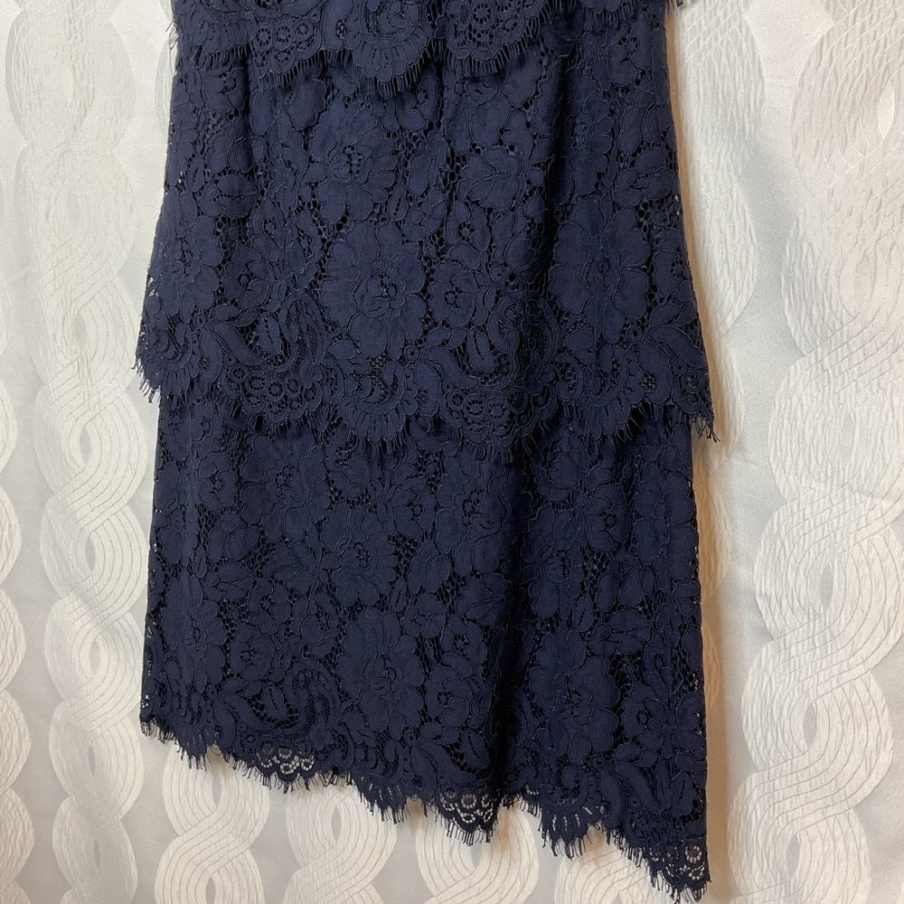 Lauren Ralph Lauren navy lace dress 6 - Picture 4 of 11